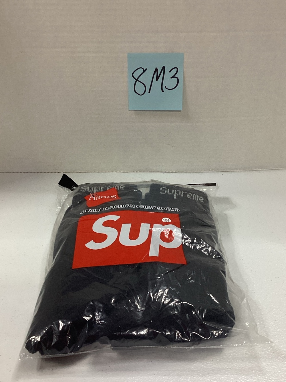 Hanes Black Crew Socks -
